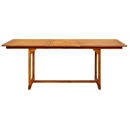 Tavolo da Pranzo per Esterni (150-200)x100x75cm Massello Acacia | homemem39