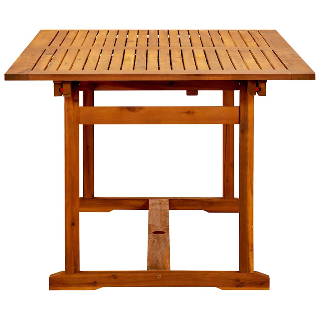 Tavolo da Pranzo per Esterni (150-200)x100x75cm Massello Acacia