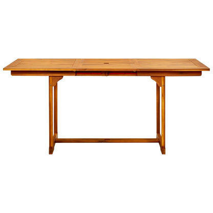 Tavolo da Pranzo per Esterni (120-170)x80x75 cm in Legno Acacia | homemem39