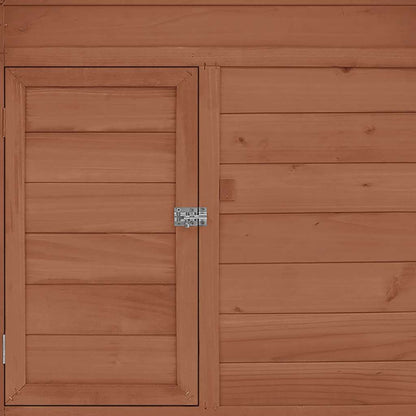 Pollaio Moka e Bianco 150x96x110 cm Legno Massello di Abete - homemem39