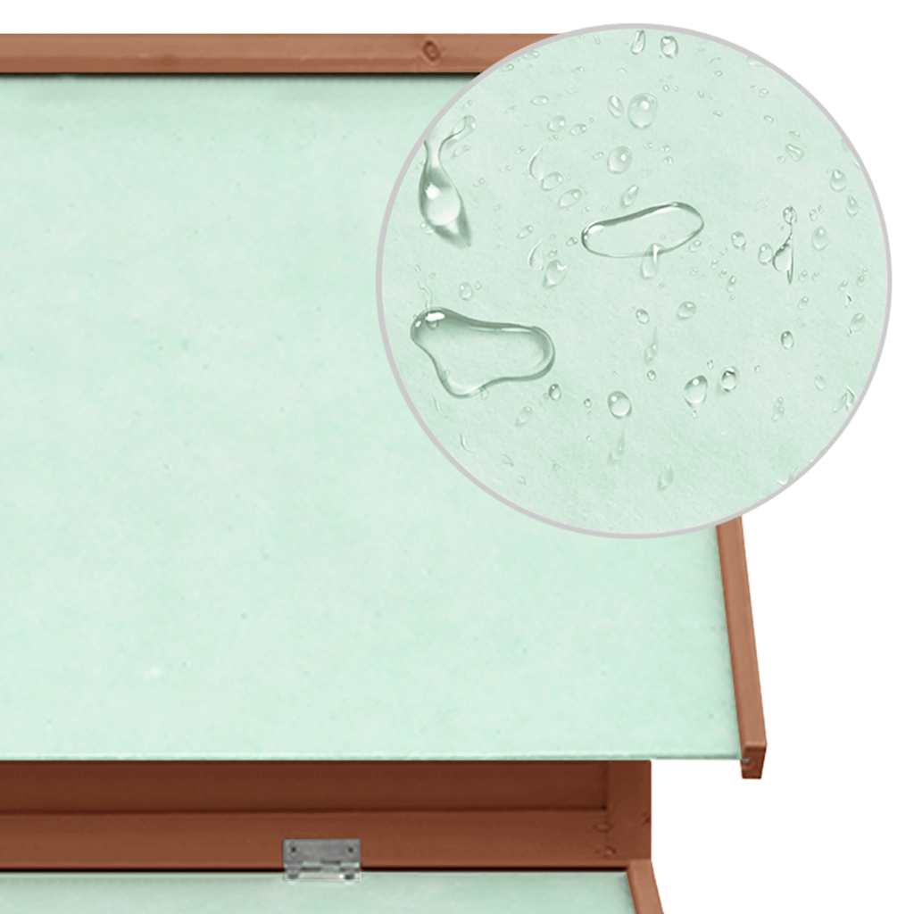 Pollaio Moka e Bianco 150x96x110 cm Legno Massello di Abete - homemem39