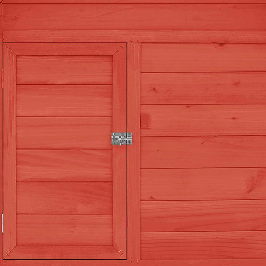 Pollaio Rosso e Bianco 150x96x110 cm Legno Massello di Abete - homemem39