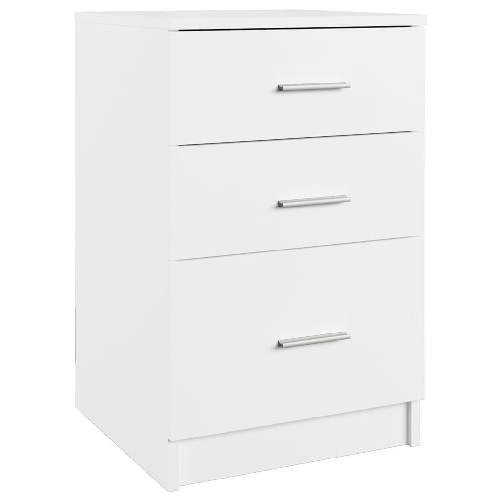 Comodino Bianco 40x40x63 cm in Legno Multistrato | homemem39