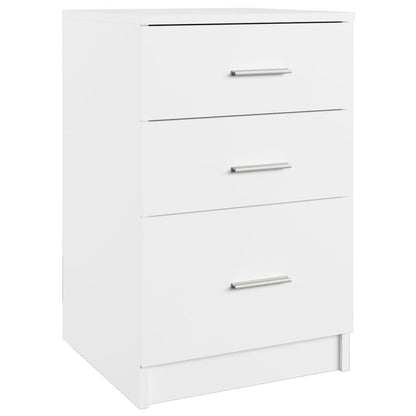 Comodino Bianco 40x40x63 cm in Legno Multistrato