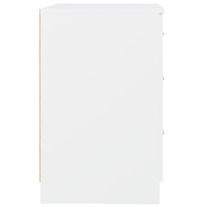 Comodino Bianco 40x40x63 cm in Legno Multistrato | homemem39