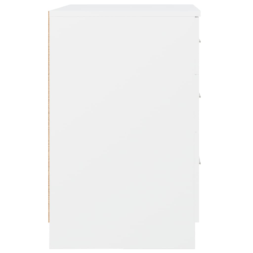 Comodino Bianco 40x40x63 cm in Legno Multistrato