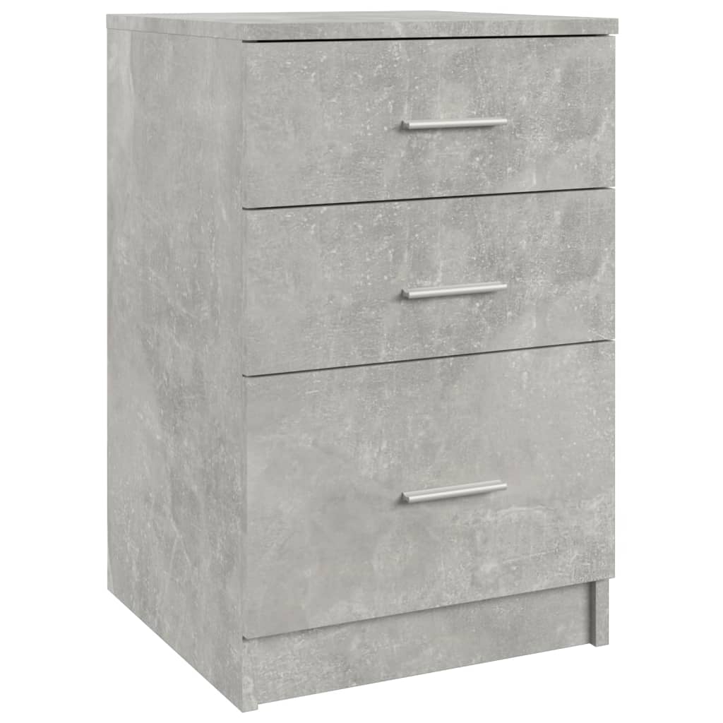 Comodino Grigio Cemento 40x40x63 cm in Legno Multistrato - homemem39