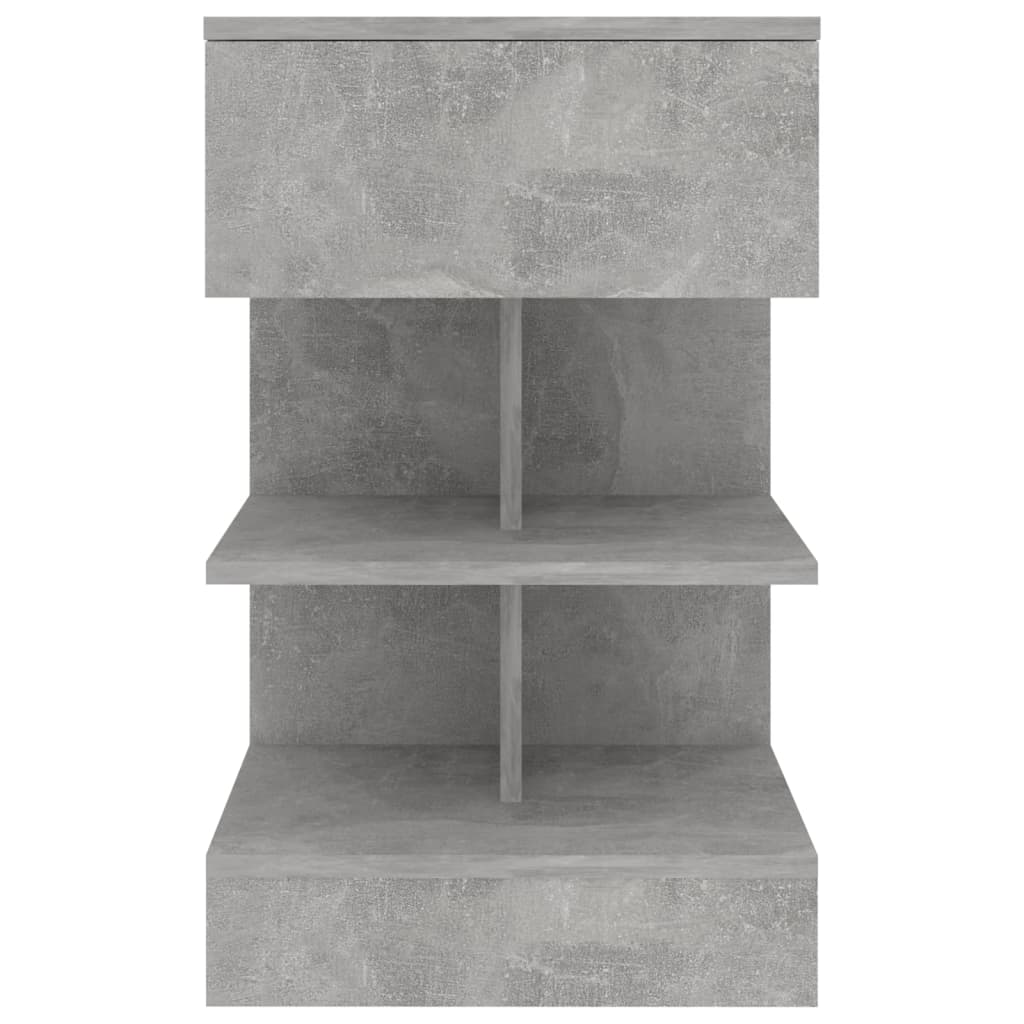 Comodino Grigio Cemento 40x35x65 cm in Truciolato - homemem39