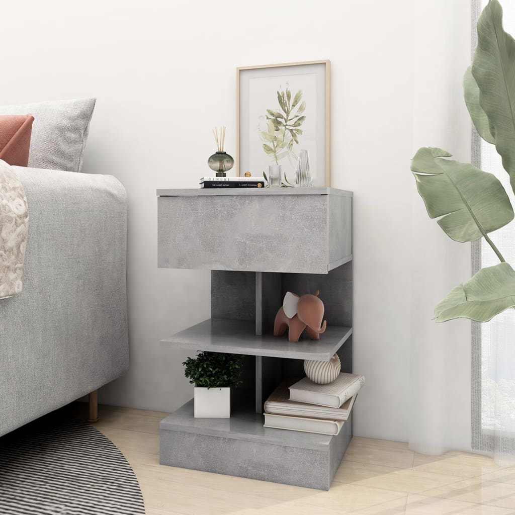 Comodini 2 pz Grigio Cemento 40x35x65 cm - homemem39