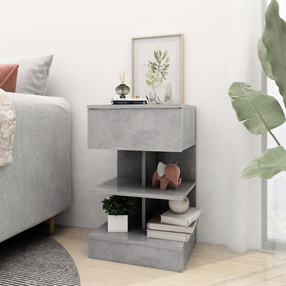 Comodini 2 pz Grigio Cemento 40x35x65 cm - homemem39