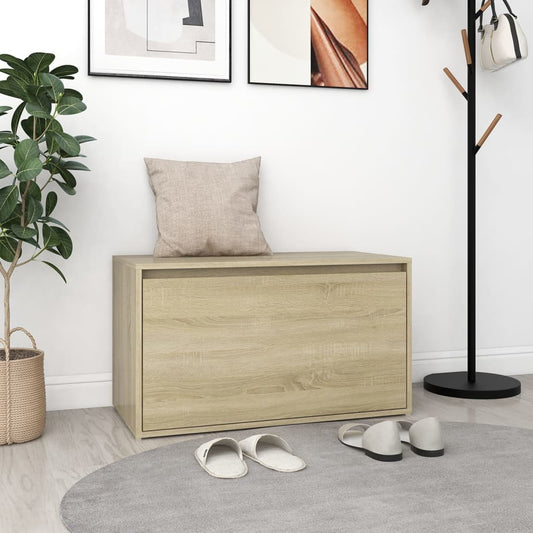 Panca da Ingresso 80x40x45 cm Rovere Sonoma Truciolato - homemem39