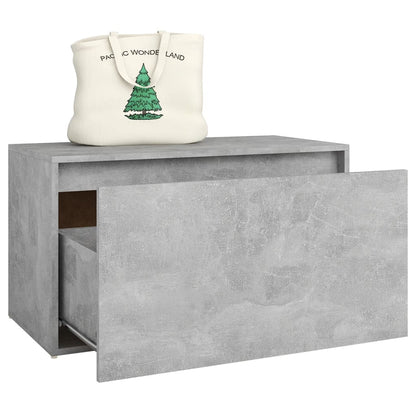Panca da Ingresso 80x40x45 cm Grigio Cemento Legno Multistrato | homemem39
