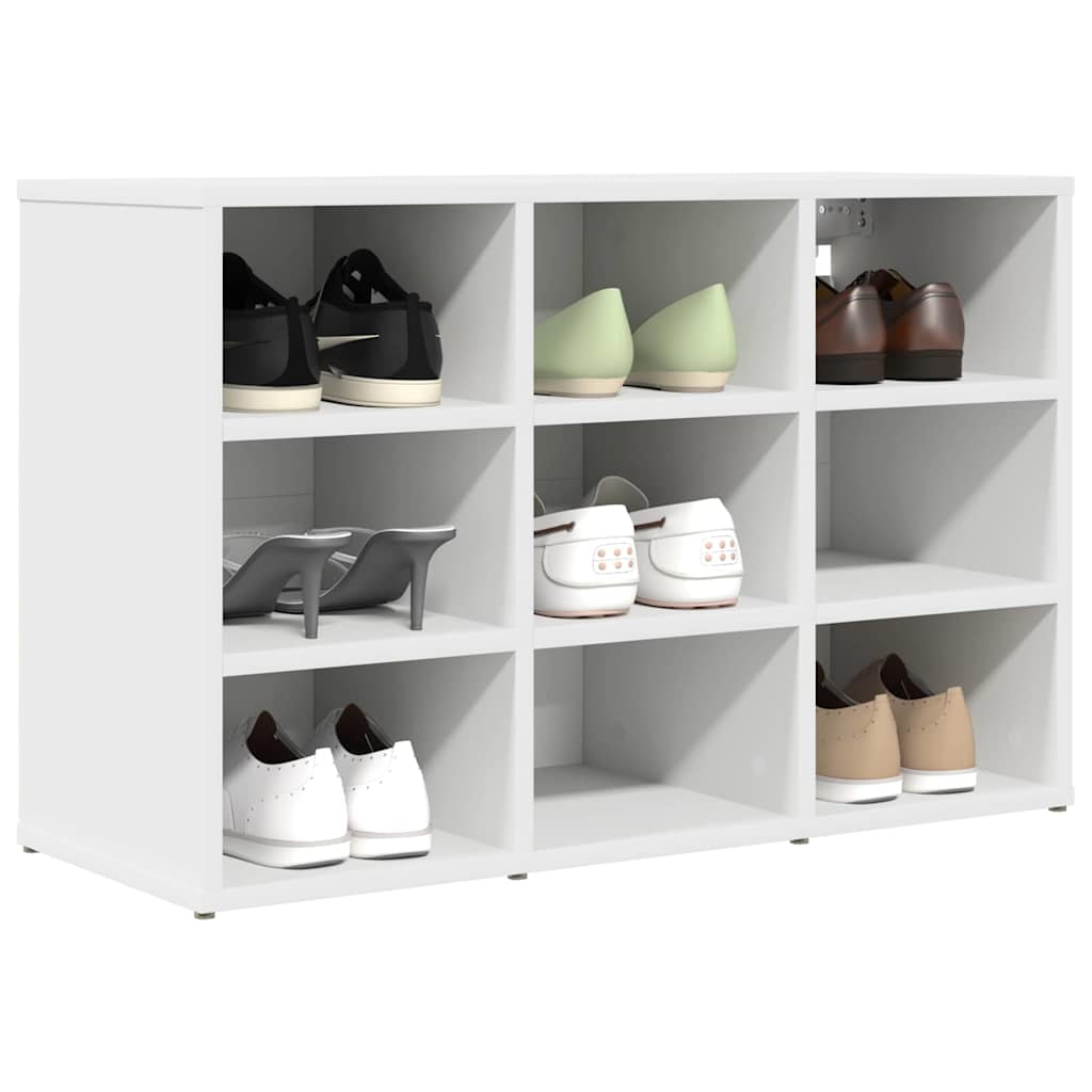 Mobile per scarpe Bianco 77,5 x 30 x 51 cm Legno multistrato