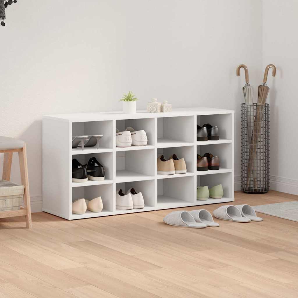 Mobile per scarpe Bianco 103 x 30 x 51 cm Legno multistrato