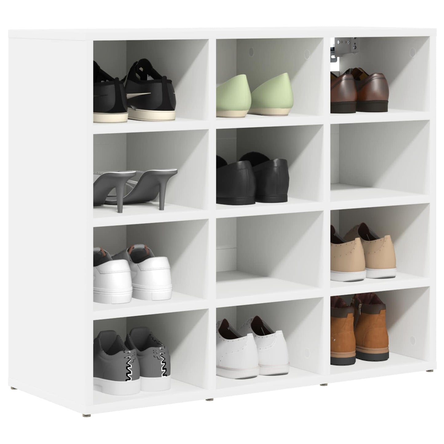 Mobile per scarpe Bianco 77,5 x 30 x 67 cm Legno multistrato