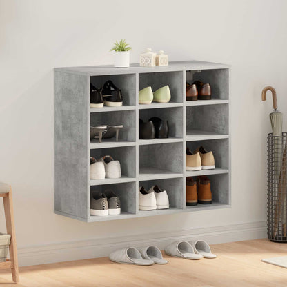 Mobile per scarpe Grigio cemento 77,5 x 30 x 67 cm