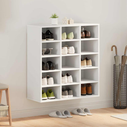 Mobile per scarpe Bianco 77,5 x 30 x 83,5 cm Legno multistrato