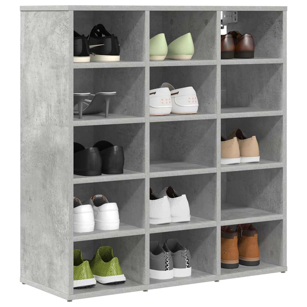 Mobile per scarpe Grigio cemento 77,5 x 30 x 83,5 cm
