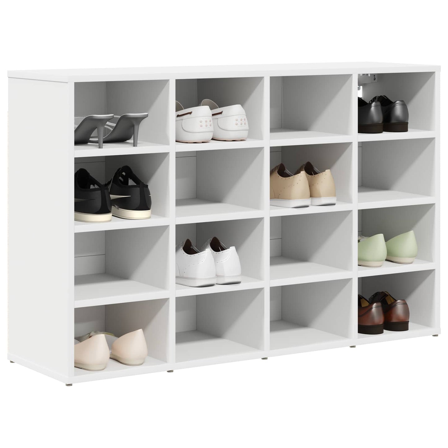 Mobile per scarpe Bianco 103 x 30 x 67 cm Legno multistrato