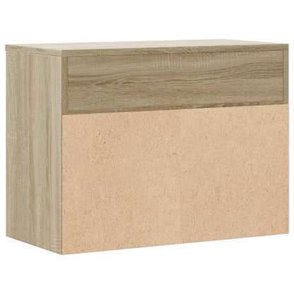 Panca Portascarpe Rovere Sonoma 60x30x45 cm in Truciolato - homemem39