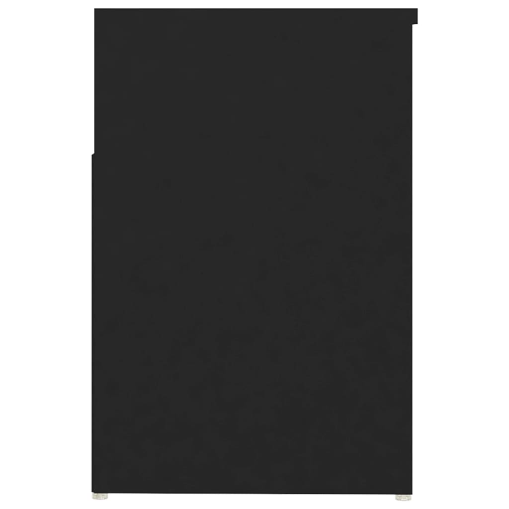 Panca Portascarpe Nera 80x30x45 cm in Truciolato - homemem39