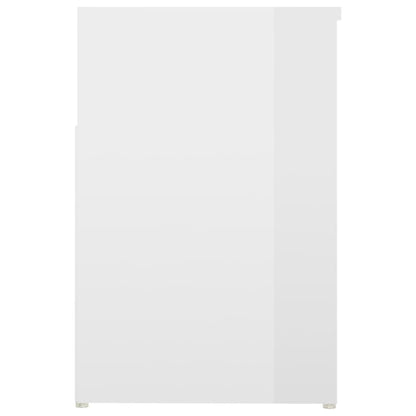 Panca Portascarpe Bianco Lucido 80x30x45 cm in Truciolato
