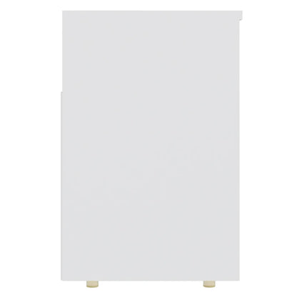 Panca Portascarpe Bianco 105x30x45 cm in Truciolato - homemem39