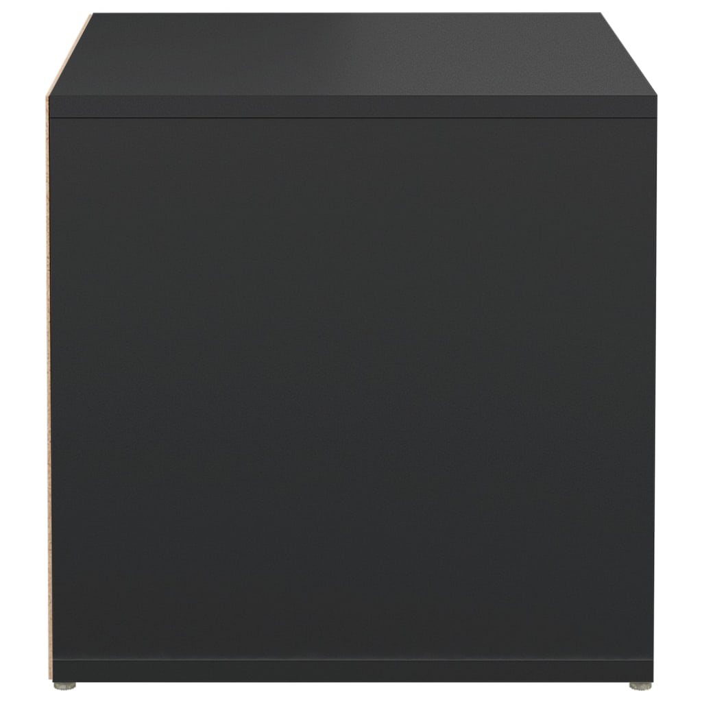 Cassetto Contenitore Nero 40,5x40x40 cm in Legno Multistrato - homemem39