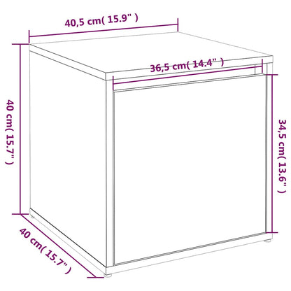 Cassetto Contenitore Rovere Sonoma 40,5x40x40 cm in Multistrato | homemem39