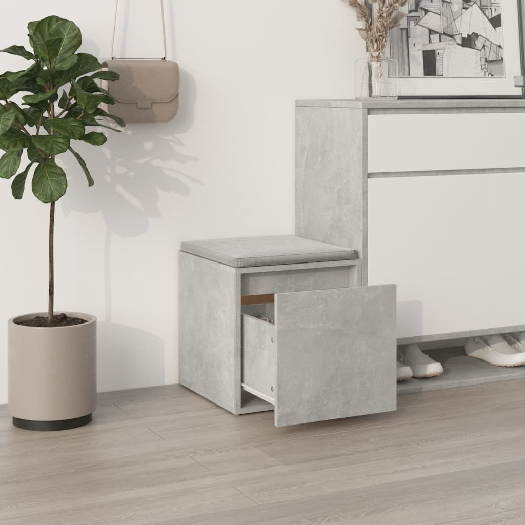 Cassetto Contenitore Grigio Cemento 40,5x40x40 cm in Legno - homemem39