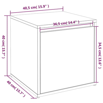 Cassetto Contenitore Grigio Cemento 40,5x40x40 cm in Legno
