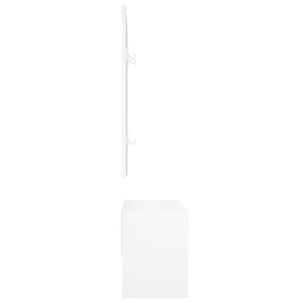 Set di Mobili da Corridoio Bianco in Legno Multistrato - homemem39