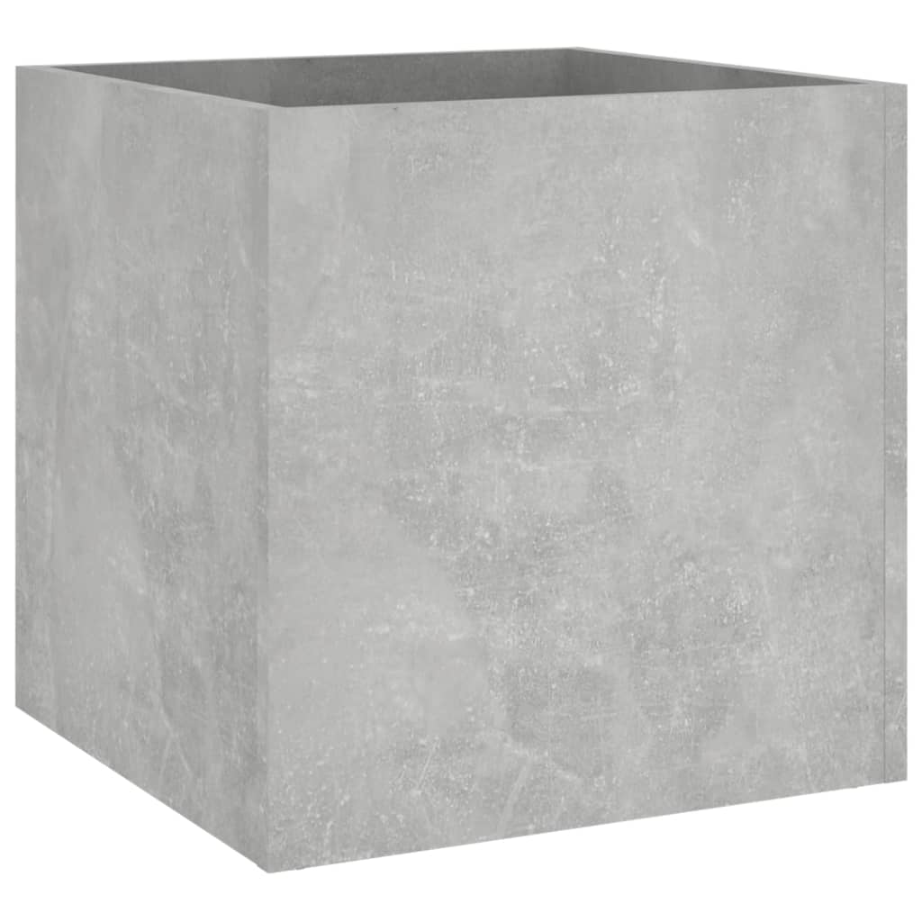 Fioriera Grigio Cemento 40x40x40 cm in Legno Multistrato - homemem39