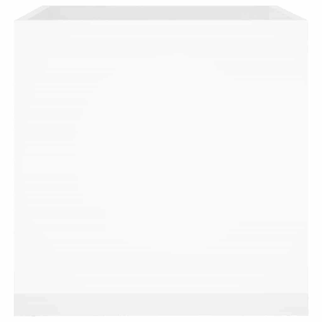 Fioriera Bianco Lucido 40x40x40 cm in Legno Multistrato
