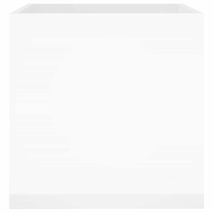Fioriera Bianco Lucido 40x40x40 cm in Legno Multistrato