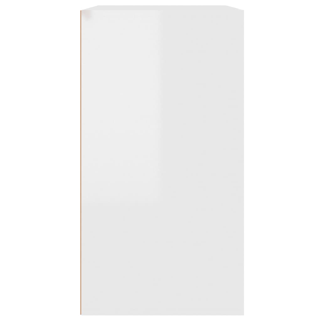 Armadietto per Cosmetici Bianco Lucido 80x40x75 cm in Legno - homemem39