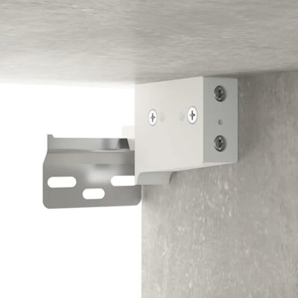 Mobile a Specchio con LED Grigio Cemento 70x16,5x60 cm
