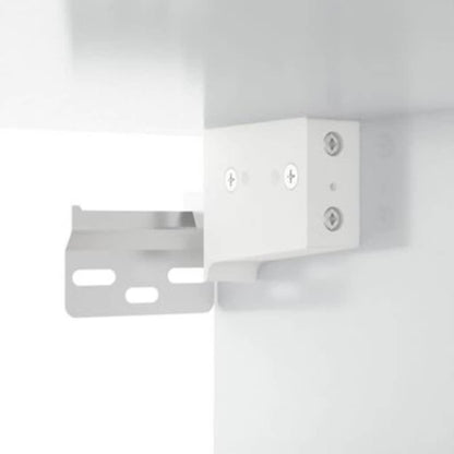 Mobile a Specchio con LED Bianco Lucido 70x16,5x60 cm
