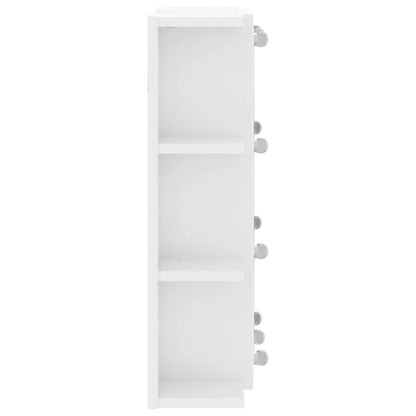 Mobile a Specchio con LED Bianco Lucido 70x16,5x60 cm