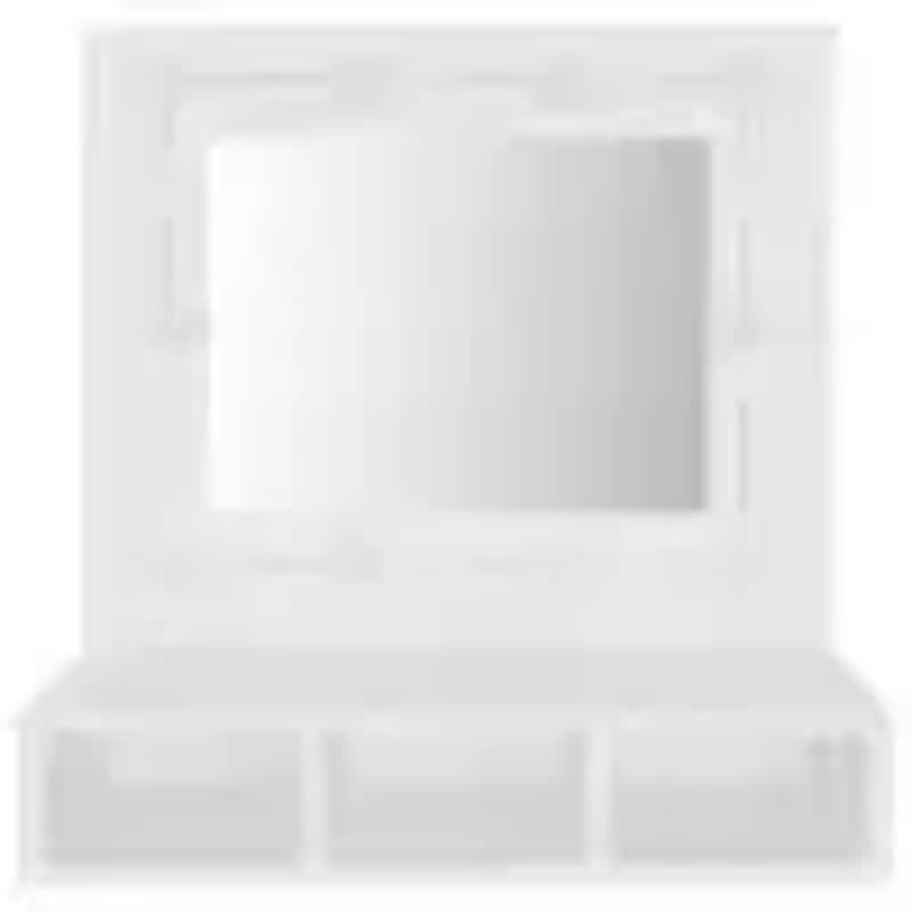 Mobile a Specchio con LED Bianco 60x31,5x62 cm