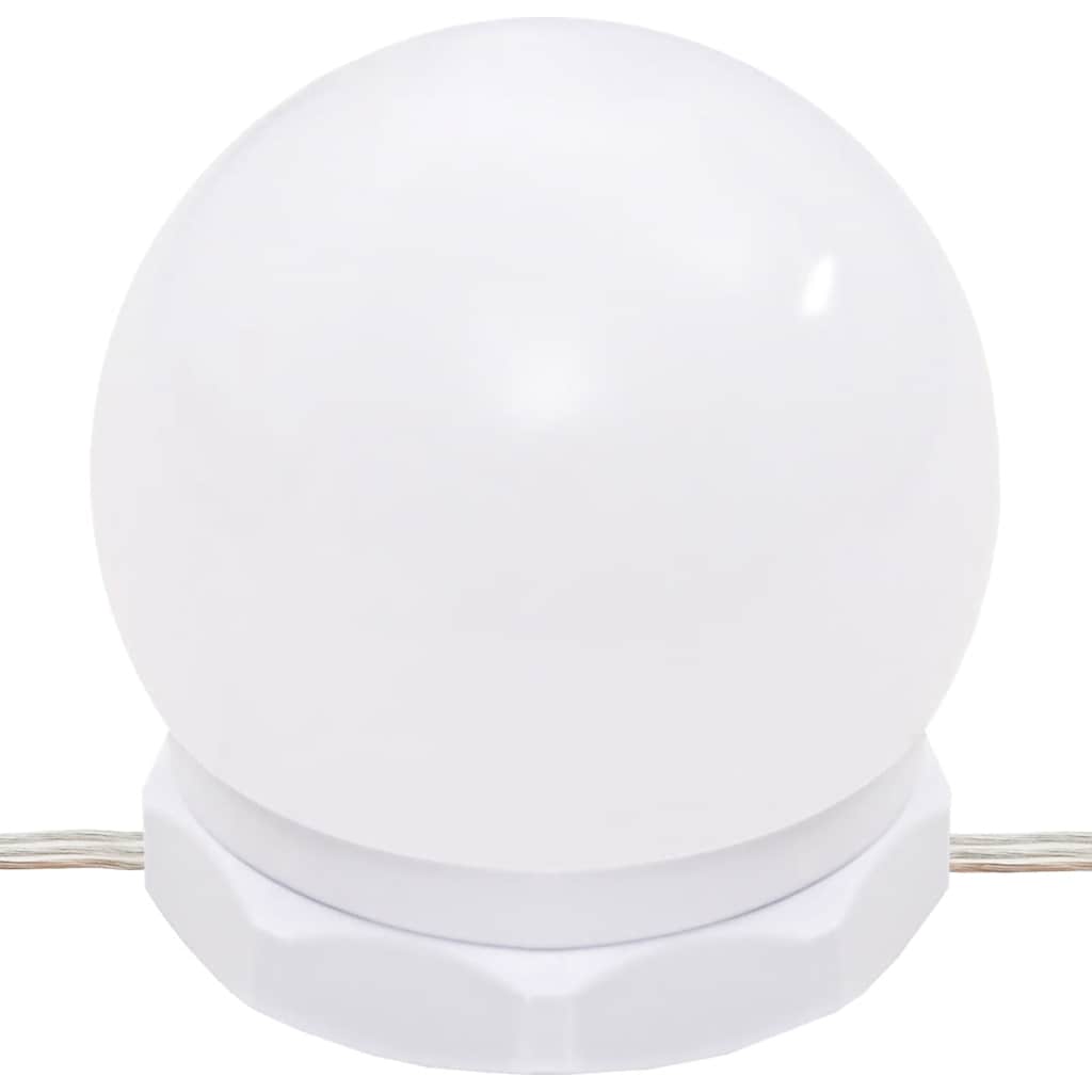 Mobile a Specchio con LED Bianco Lucido 60x31,5x62 cm | homemem39