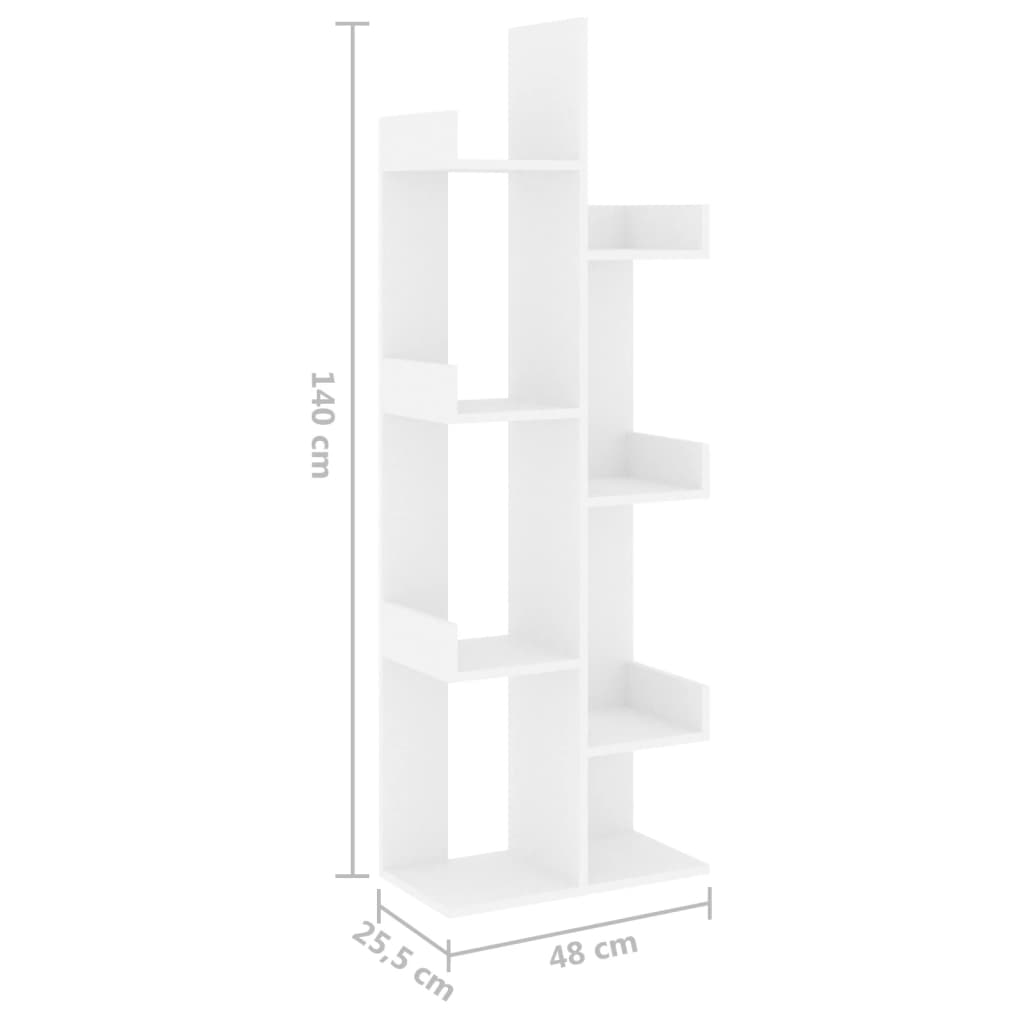 Libreria Bianca 48x25,5x140 cm in Truciolato | homemem39