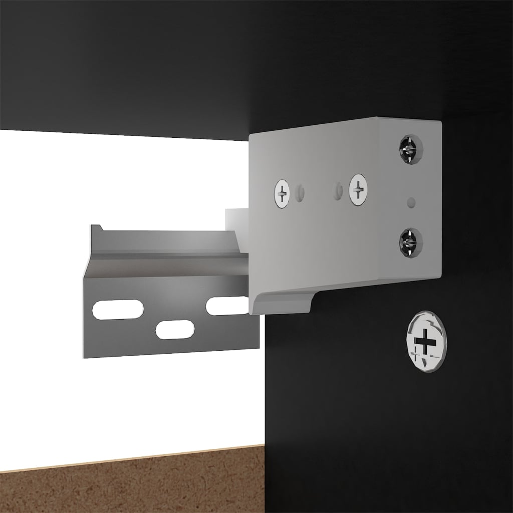 Scarpiera Nera 60x35x70 cm in Truciolato - homemem39