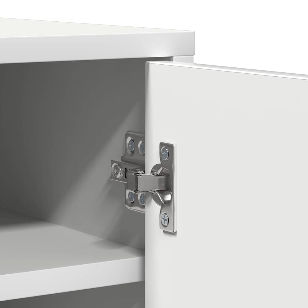 Scarpiera Bianca 60x35x92 cm in Truciolato - homemem39