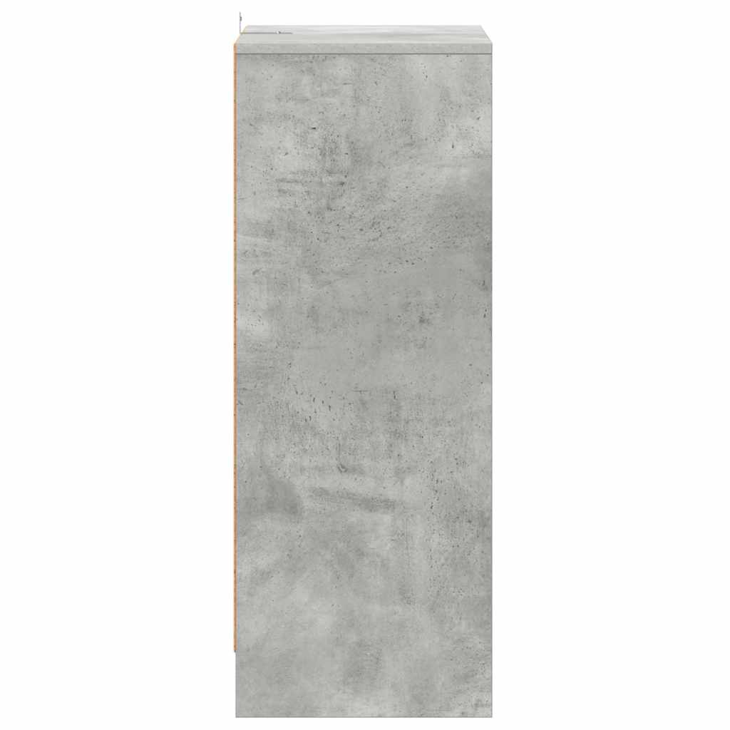 Scarpiera Grigio Cemento 60x35x92 cm in Truciolato - homemem39
