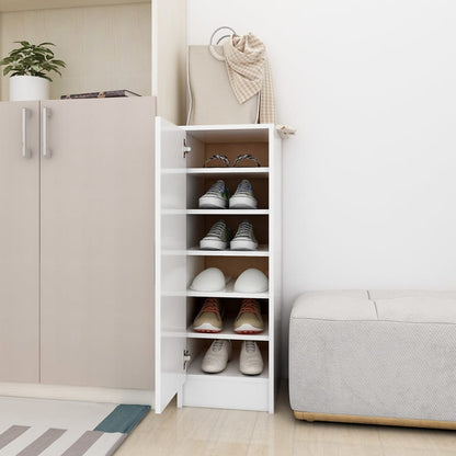 White shoe rack 32x35x92 cm in chipboard