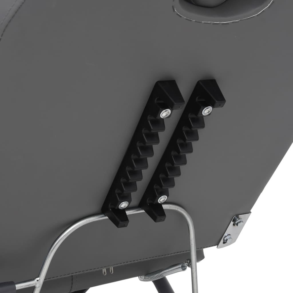 Poltrona da Estetista in Similpelle Grigia 180x62x78 cm - homemem39