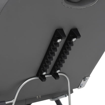 Poltrona da Estetista in Similpelle Grigia 180x62x78 cm - homemem39