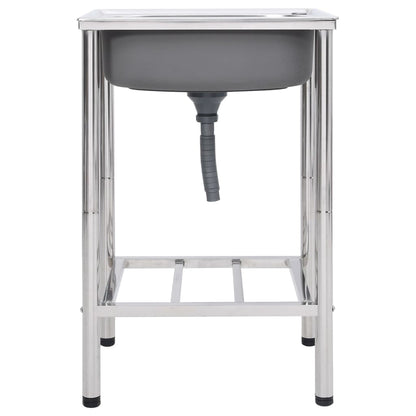 Lavello da Campeggio con Vasca Singola in Acciaio Inox - homemem39