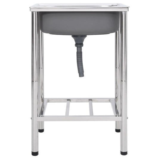 Lavello da Campeggio con Vasca Singola in Acciaio Inox - homemem39